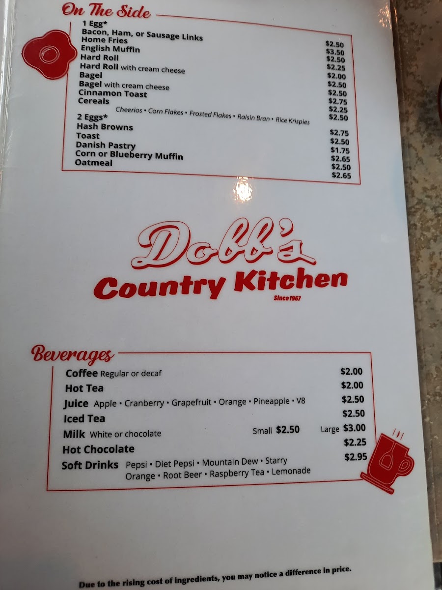 Dobb's Country Kitchen Menu - Image 4